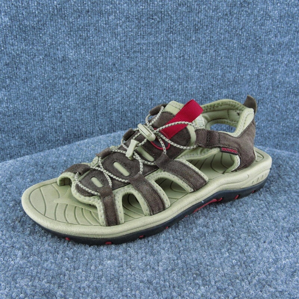 Nevados Women Sport Sandals Shoes Brown Leather Drawstring‎ Size 8 Medium (B, M)
